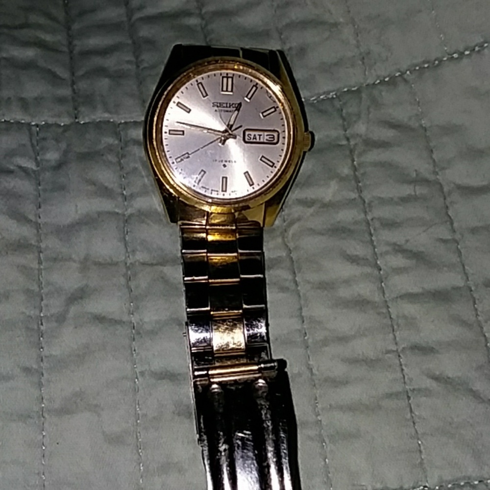 Vintage Seiko self winding gold and silver watch - Picture 4 of 7